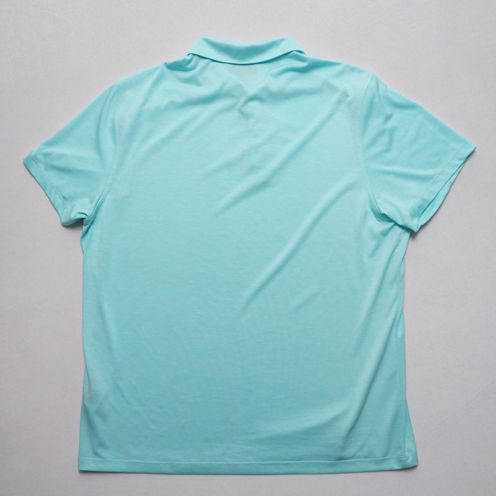 Alfani Polo Shirt Mens XL Blue Stretch Short Sleeve Space Dye Performance - Picture 8 of 10